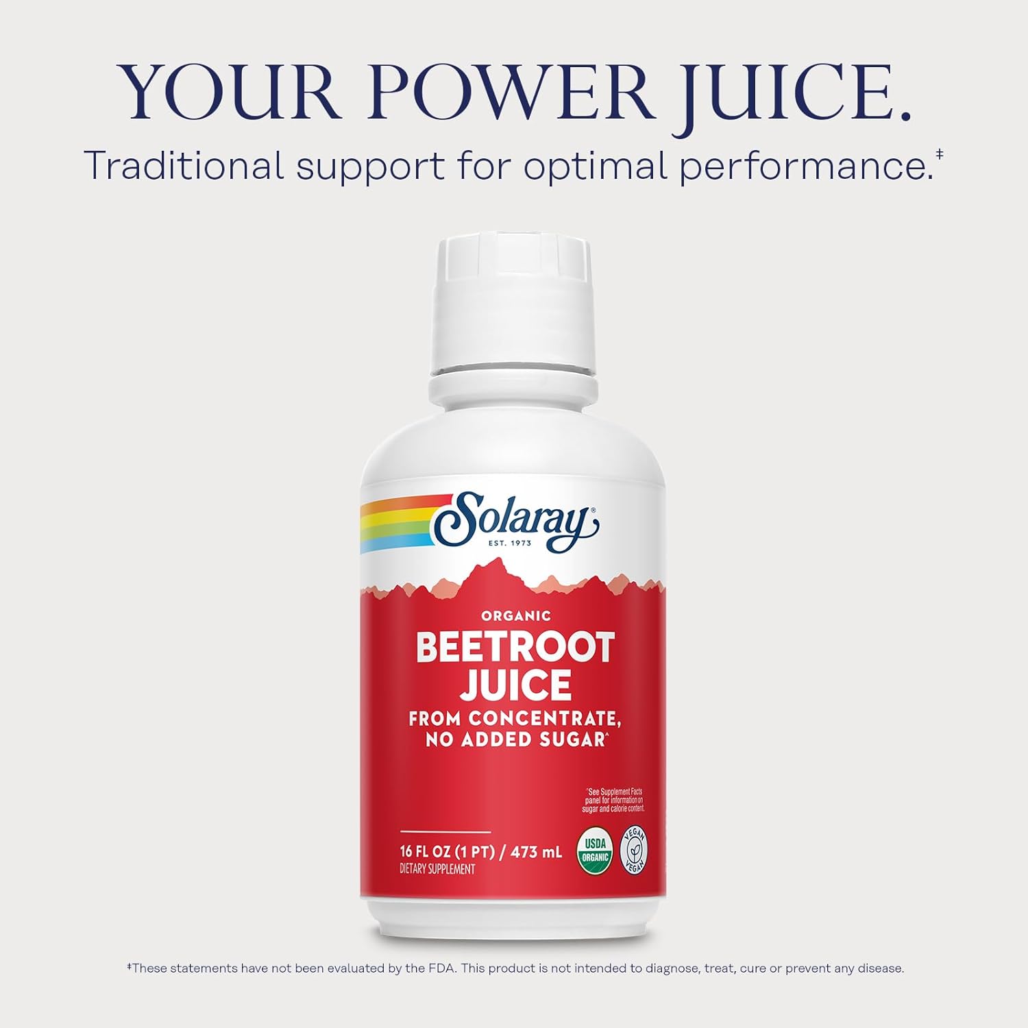 Organic Beetroot Juice Concentrate for Energy, Heart, and Brain Health - 16 fl oz, 16 Servings