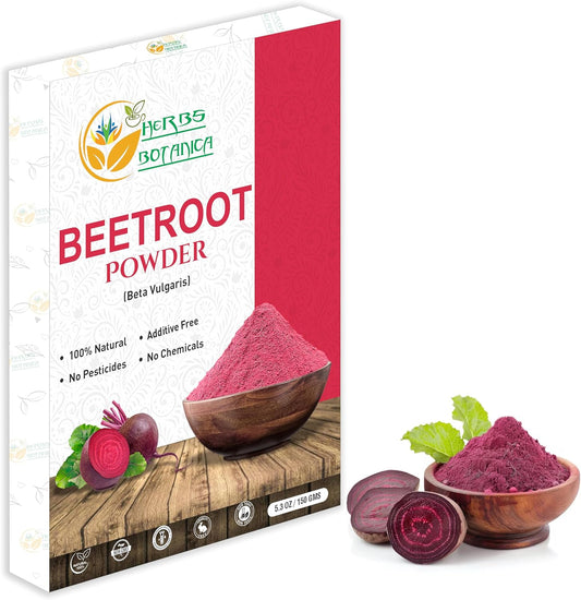 Organic Beetroot Powder for Baking and Smoothies - Nitric Oxide Supplement for Stamina and Energy - Gluten and GMO Free - 5.3 oz