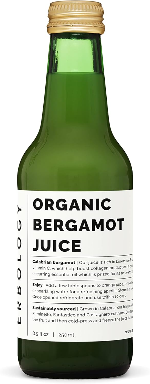 Organic Bergamot Juice 250ml (Pack of 12) - Supports Collagen with Bioactive Flavonoids - Italian Farm Fresh - No Sugar Added - Non-GMO