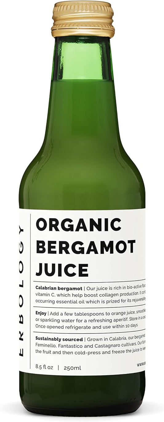 Organic Bergamot Juice 250ml (Pack of 12) - Supports Collagen with Bioactive Flavonoids - Italian Farm Fresh - No Sugar Added - Non-GMO