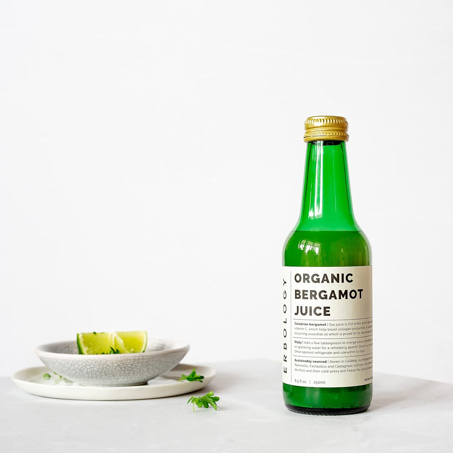 Organic Bergamot Juice 250ml (Pack of 12) - Supports Collagen with Bioactive Flavonoids - Italian Farm Fresh - No Sugar Added - Non-GMO