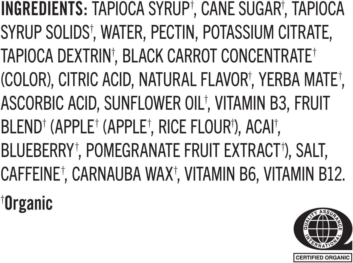 Organic Berry Blast Energy Chews with Vitamins B & C - Non-GMO, Gluten-Free (12 Count) - BoostGo Australia