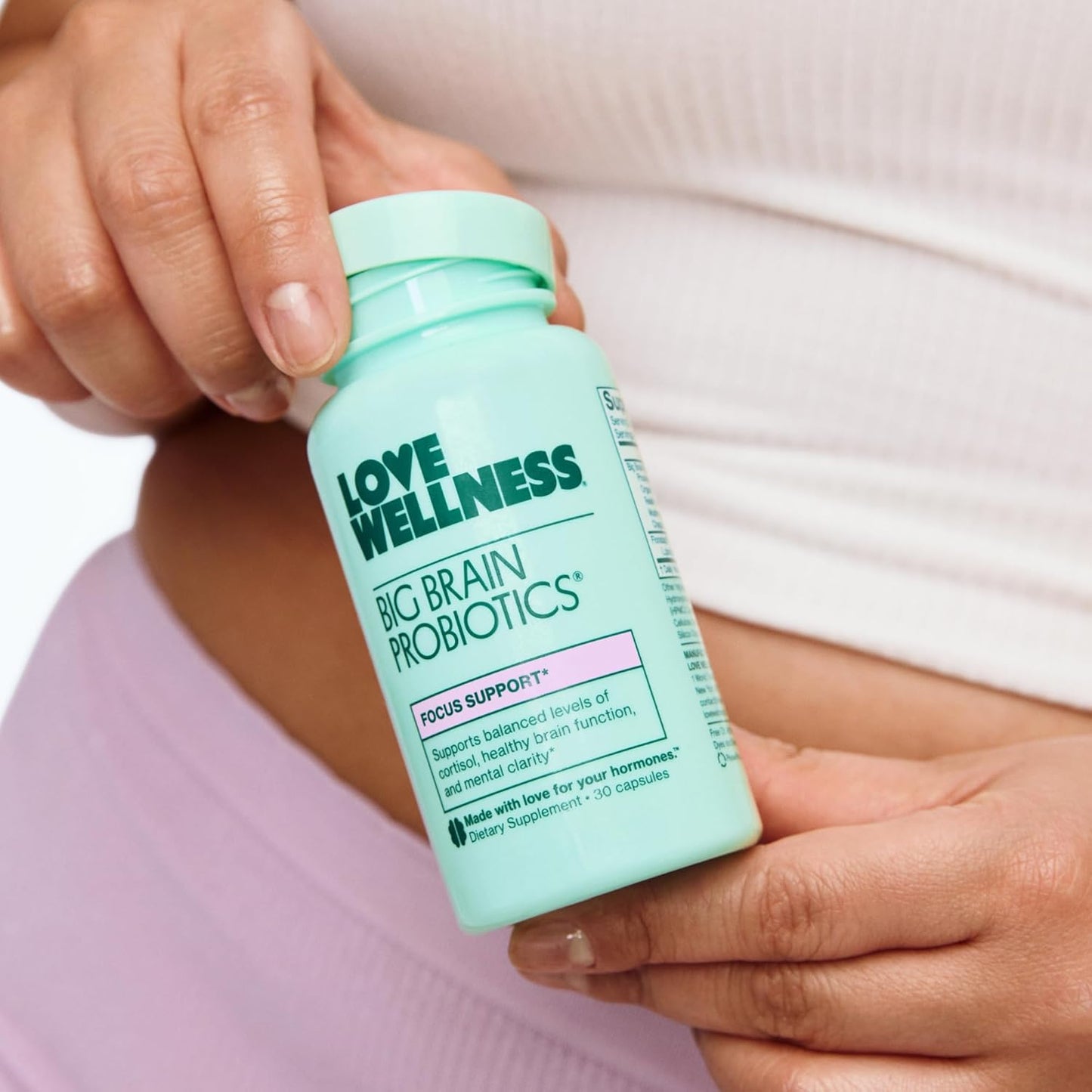 Organic Big Brain Probiotics & Nootropics Supplement for Memory, Focus, Mental Clarity & Mood – 30 Count