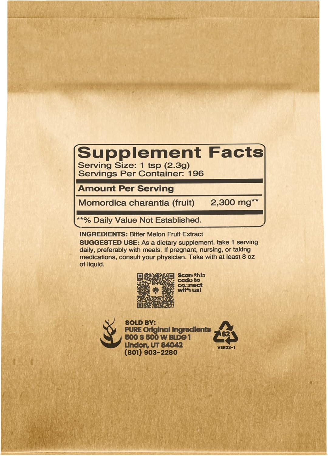 Organic Bitter Melon Extract - 1lb of Pure, Traditional Supplement with Natural Ingredients - Non-GMO