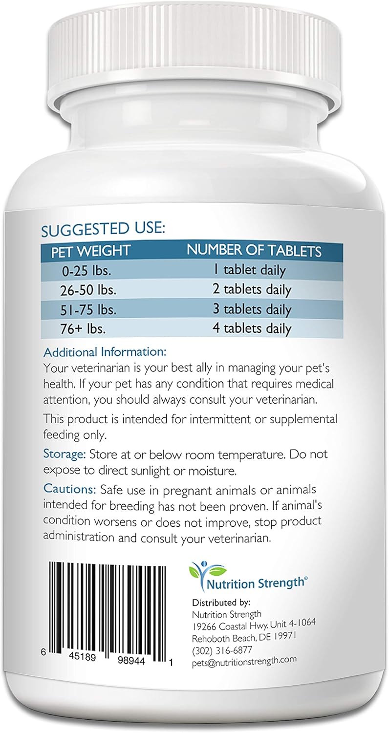 Organic Bladderwrack Dog Thyroid Supplement, Promotes Normal Endocrine Function, 120 Chewable Tablets