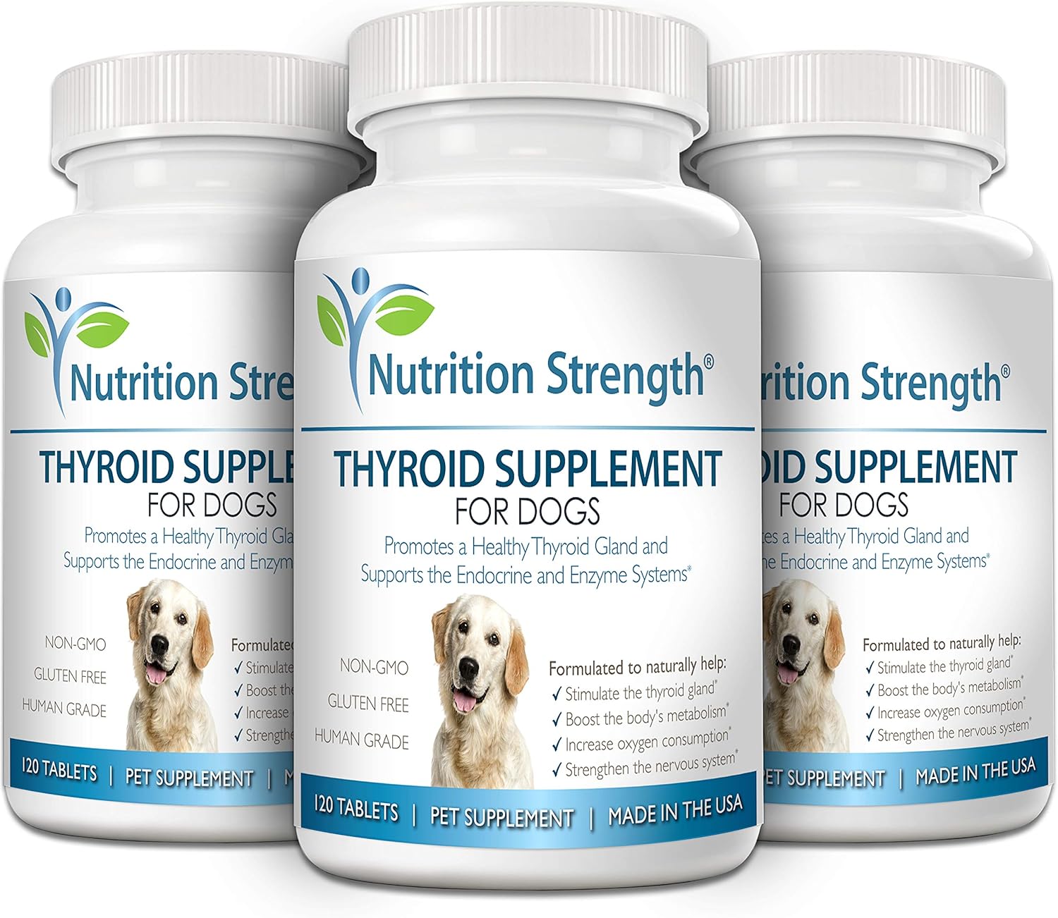 Organic Bladderwrack Dog Thyroid Supplement, Promotes Normal Endocrine Function, 120 Chewable Tablets