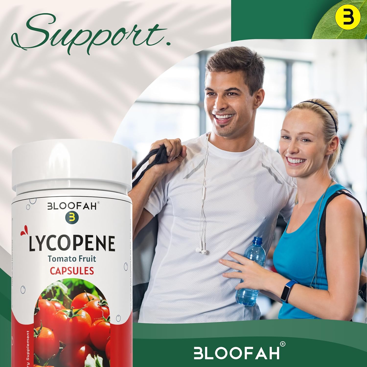 Organic Bloofah Tomato Powder Capsules 500mg - 60 Count | Lycopene Supplement for Health | Plant Based, Gluten Free & Non-GMO