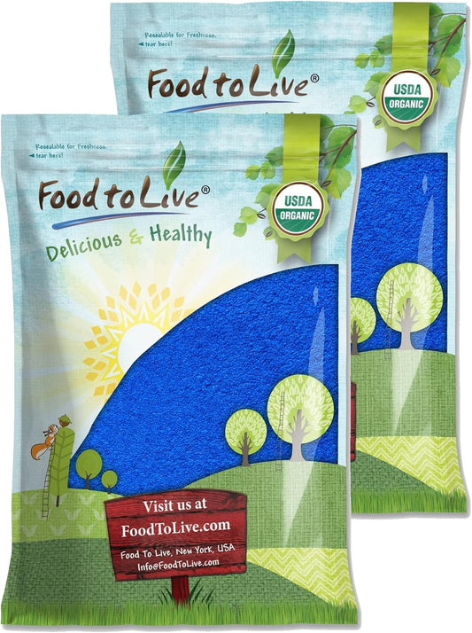 Organic Blue Spirulina Powder - 16 lbs - Non-GMO Raw Algae Extract for Juices, Smoothies & Food Coloring - Vegan & Non-Irradiated
