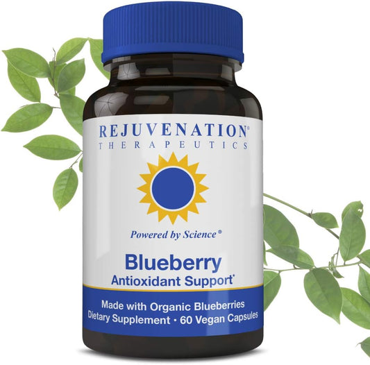 Organic Blueberry Extract Capsules - Vegan Brain Health Antioxidant Supplement (60 Capsules, 350mg)