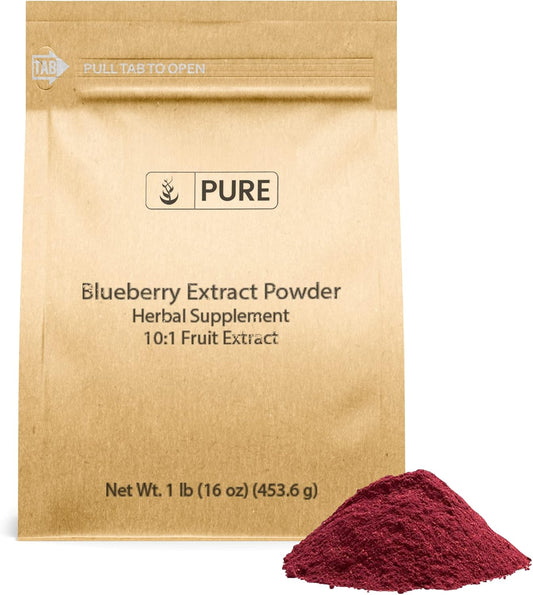Organic Blueberry Extract Powder - 100% Pure Herbal Supplement (1 lb)