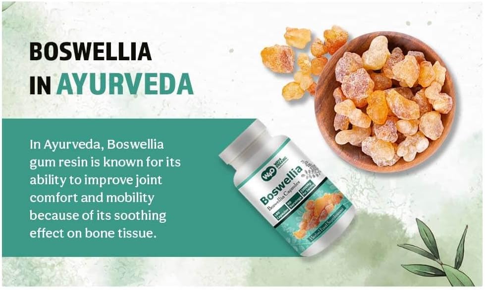 Organic Boswellia Capsules 500mg - 180 Capsules for 90 Days - W4O Supplement Pack