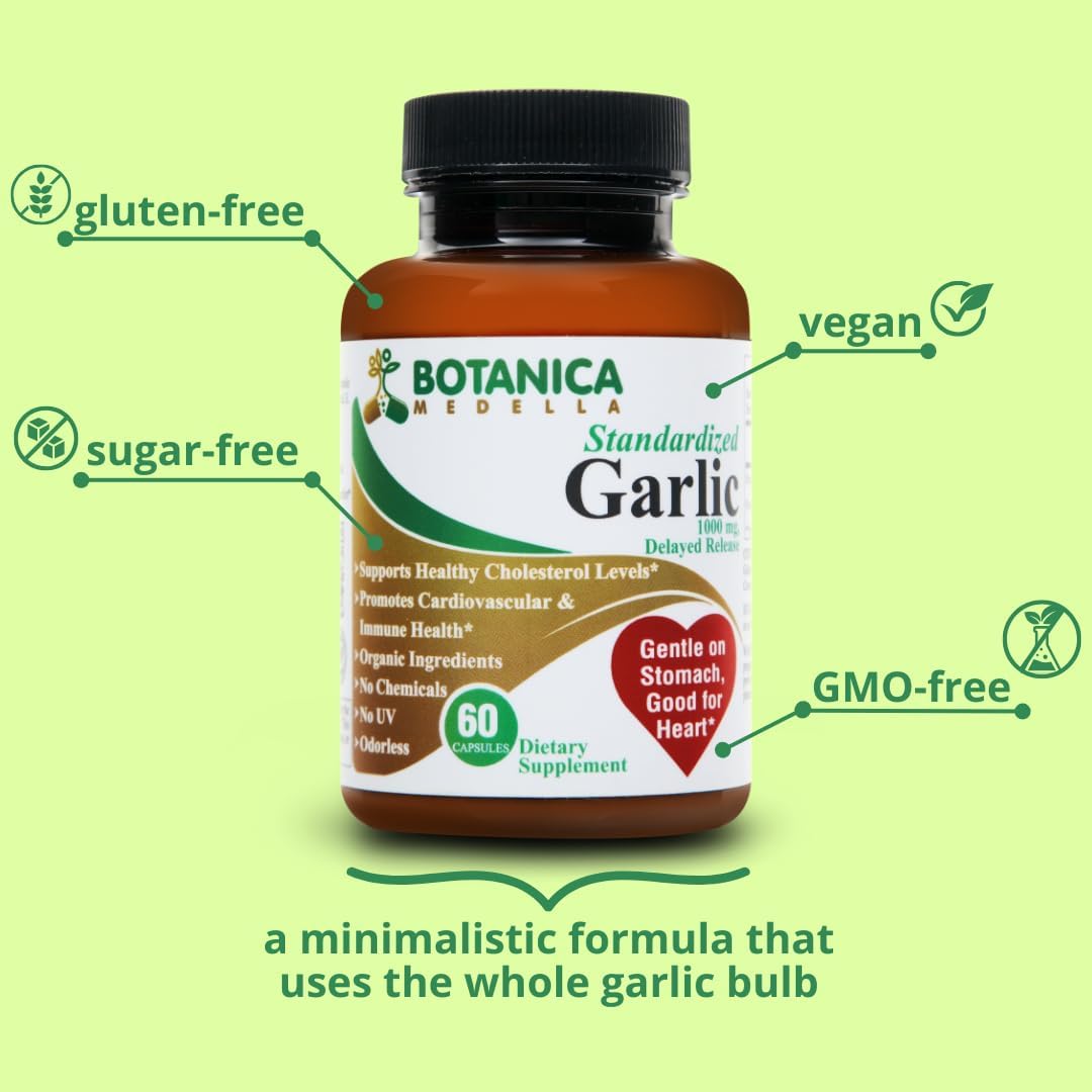 Organic Botanica Medella Allicin Supplement - 12400 mcg - 3rd Party Tested - Odorless - Delayed Release - 30-60 Days Supply
