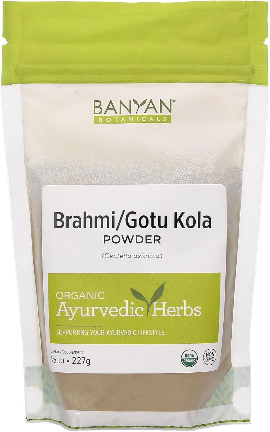 Organic Brahmi/Gotu Kola Powder for Focus, Concentration, and Calm - ½ lb. Vegan & Non-GMO