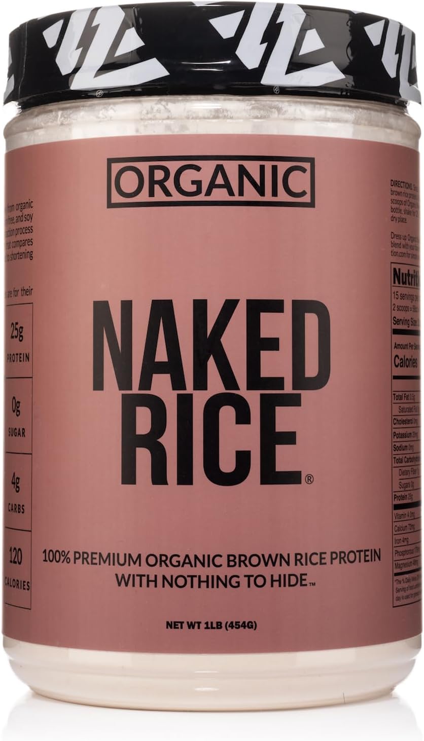 Organic Brown Rice Protein Powder - 1Lb - Vegan, GMO Free, Gluten Free & Soy Free - Plant-Based Protein Powder - No Artificial Ingredients