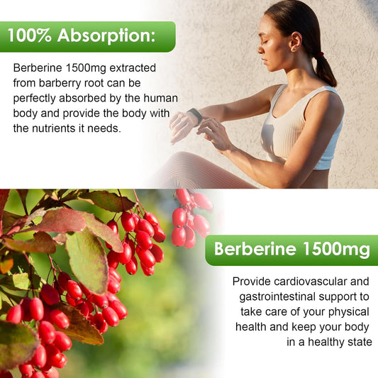 Organic Bunkka Berberine Liquid Drops with Ceylon Cinnamon & Bitter Melon - 1500mg Supplement for Immune & GI Support - Vegan & Sugar-Free - 4 FL Oz