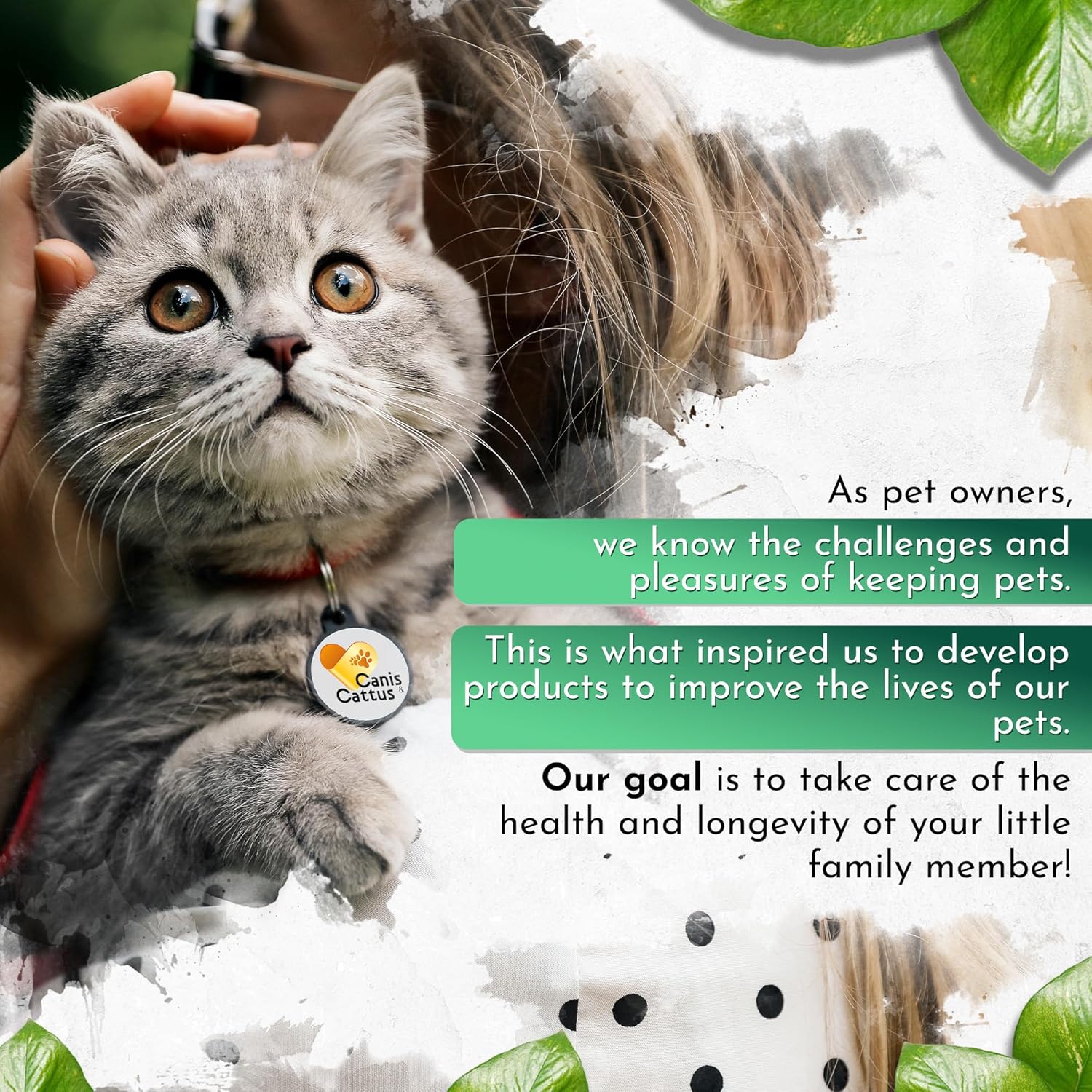 Organic Canis&Cattus Pet Probiotics for Cats and Dogs - 1 oz Supplement