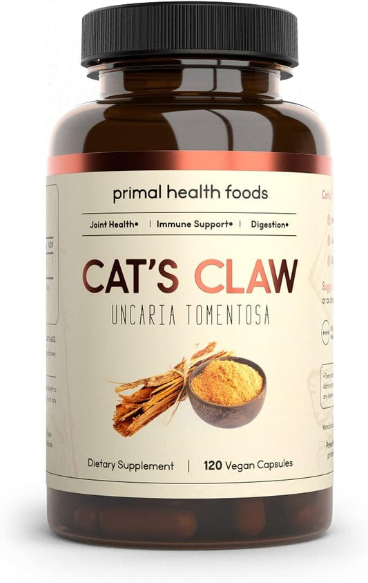 Organic Cat's Claw 1000mg Supplement for Immune Support, Digestion & Joint Relief - 60 Servings | Vegetarian, Non-GMO, Gluten Free