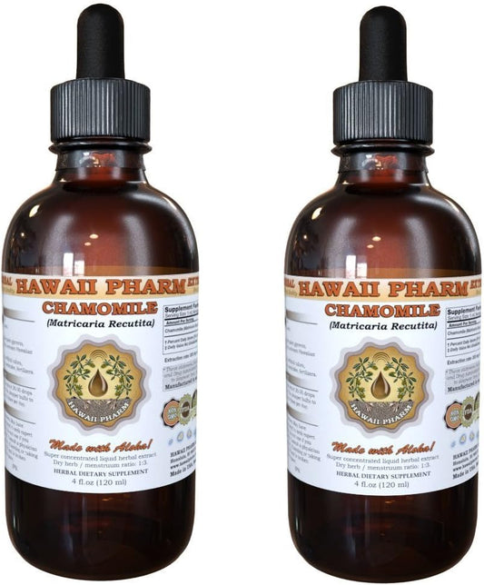 Organic Chamomile Liquid Extract Tincture Supplement - Hawaii Pharm 4 oz