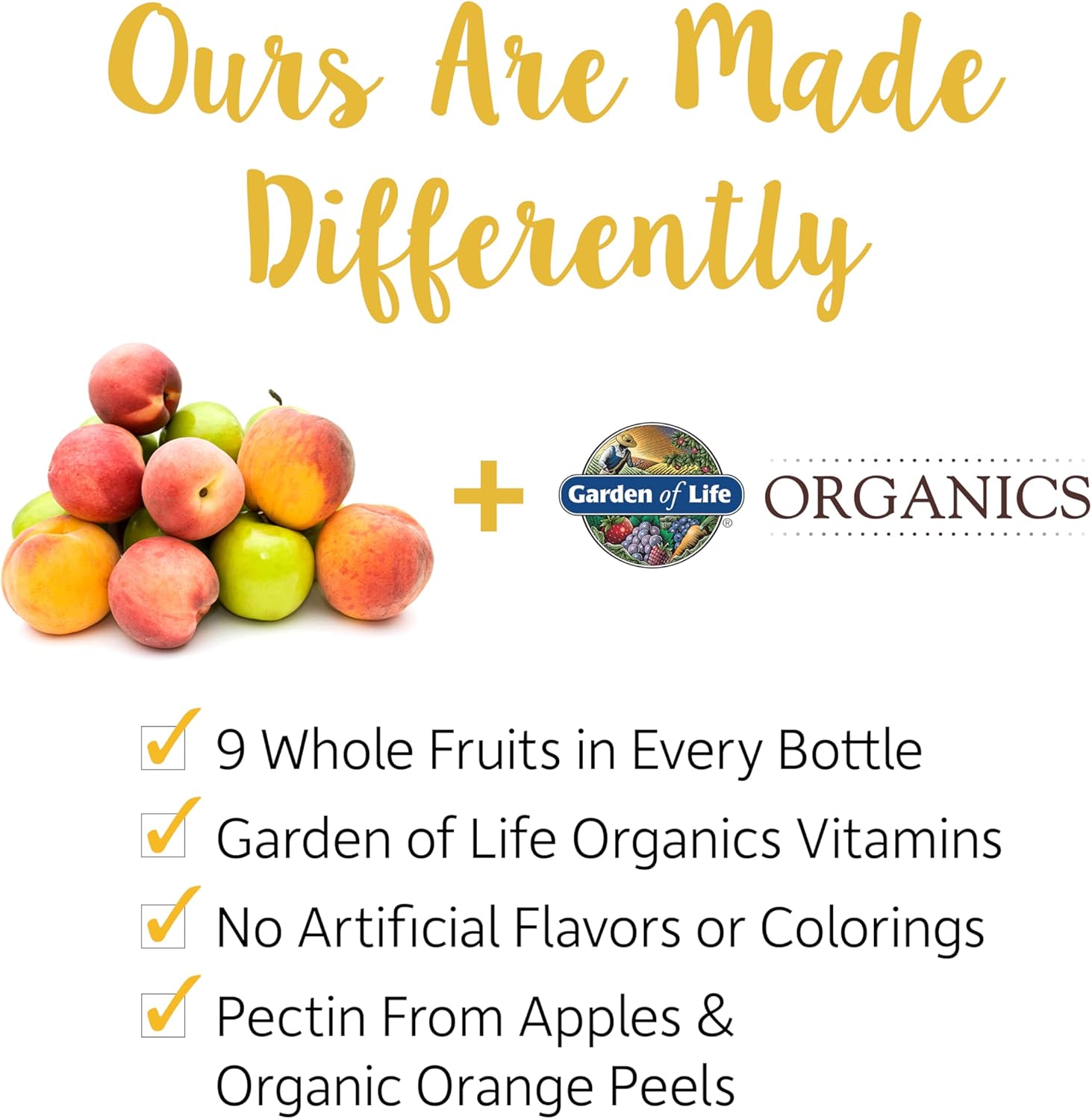 Organic Cherry & Berry Gummy Vitamins for Kids & Women by Garden of Life - 120 Count