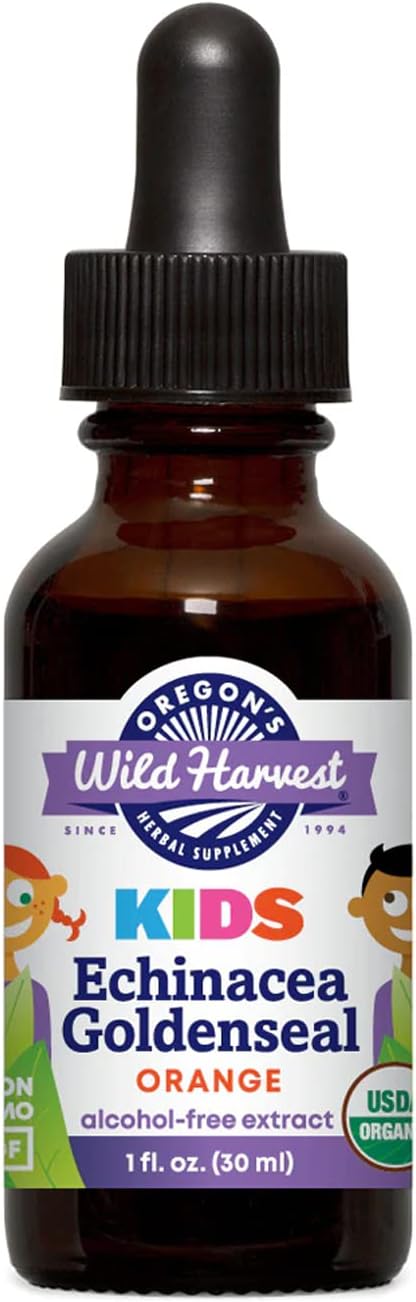 Organic Children's Echinacea Goldenseal Orange Herbal Supplement - 1oz by Oregon's Wild Harvest