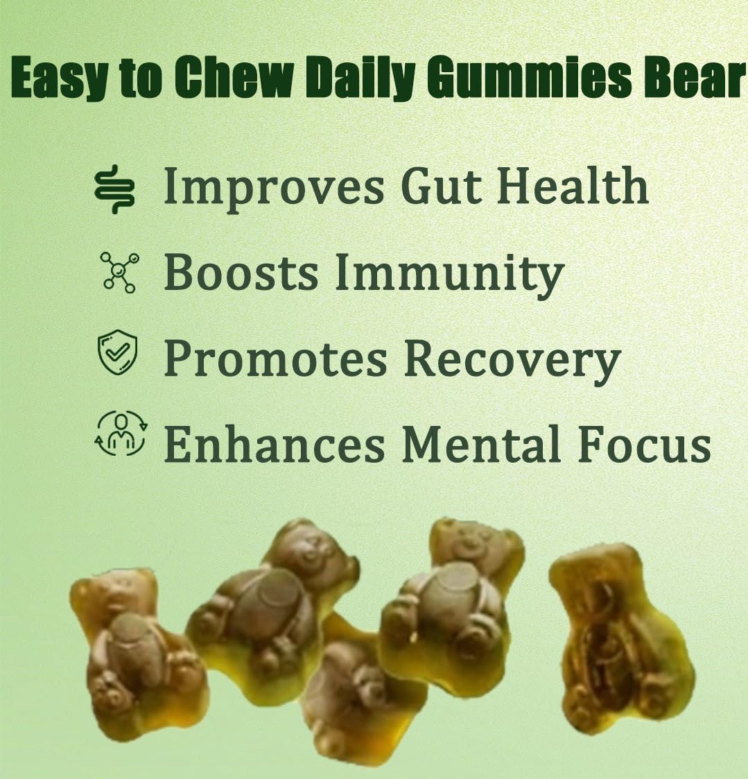 Organic Chlorella and Spirulina Gummies for Digestive Health - Multi-Vitamin and Mineral Supplement with 60+ Ingredients - 224 Daily Gummies