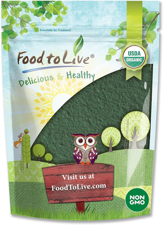 Organic Chlorella Powder 4oz - Non-GMO Raw Green Algae Superfood - Vegan Protein Rich in Vitamins & Minerals - Great for Drinks - Broken Cell Wall - Kosher