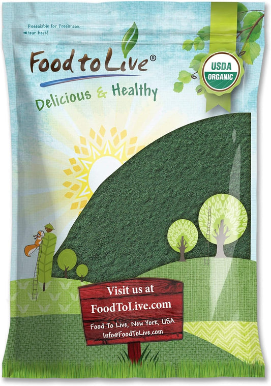 Organic Chlorella Powder 8lb - Non-GMO Raw Green Algae Superfood - Vegan Protein Rich in Vitamins & Minerals - Bulk Broken Cell Wall - Kosher & Pure Vegan