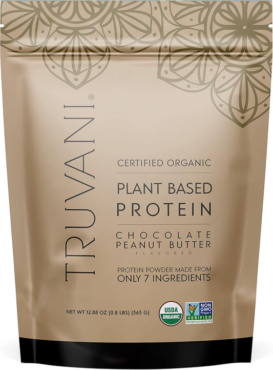 Organic Chocolate Peanut Butter Vegan Pea Protein Powder - 20g Plant Based Protein - Keto & Gluten Free - 10 Servings - BoostGo Australia