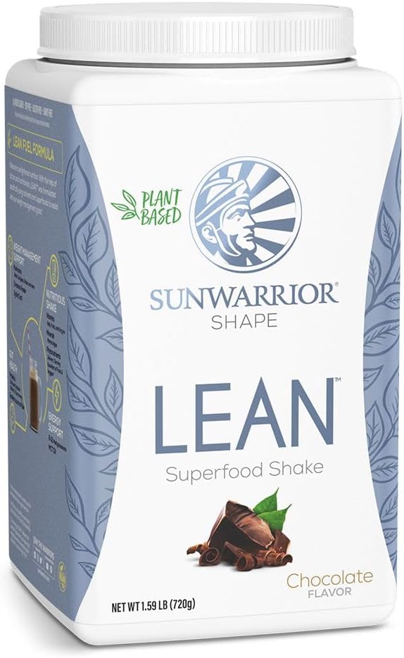 Organic Chocolate Vegan Protein Shake Meal Replacement with Superfoods - Non-GMO, Gluten Free, Dairy Free, Low Carb Plant Based Protein Supplement - 20 Servings for Lean Shape