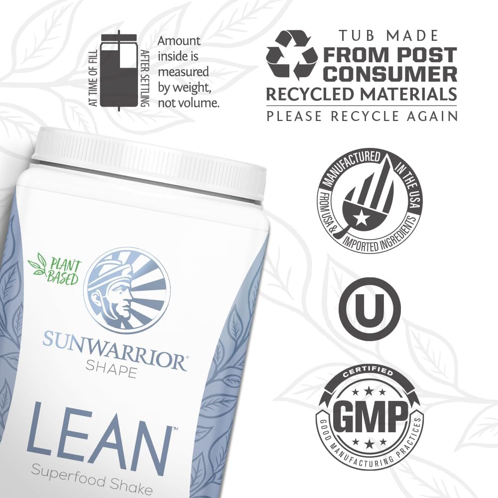 Organic Chocolate Vegan Protein Shake Meal Replacement with Superfoods - Non-GMO, Gluten Free, Dairy Free, Low Carb Plant Based Protein Supplement - 20 Servings for Lean Shape
