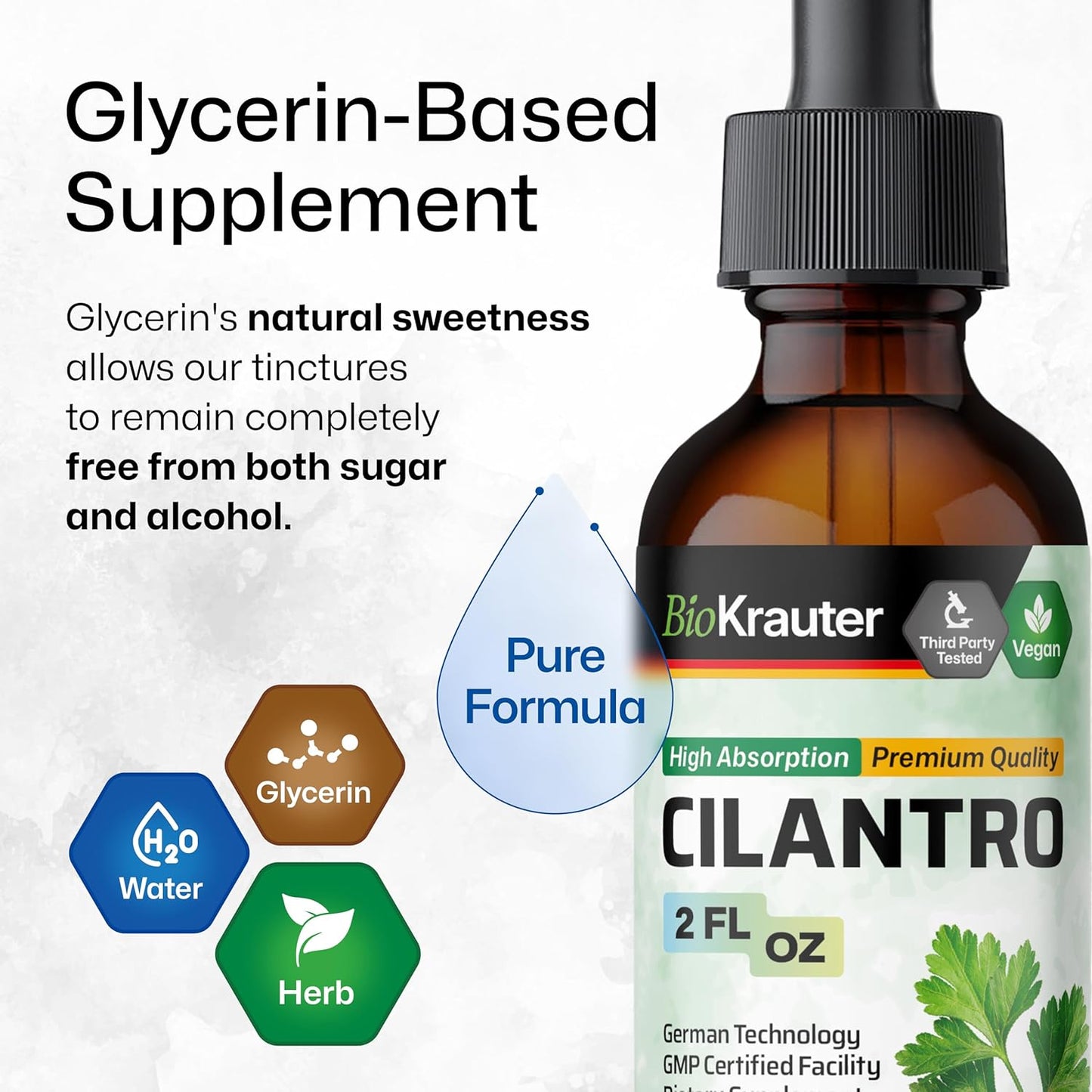 Organic Cilantro and Dandelion Tincture Combo Pack - 2 Fl. Oz. Each