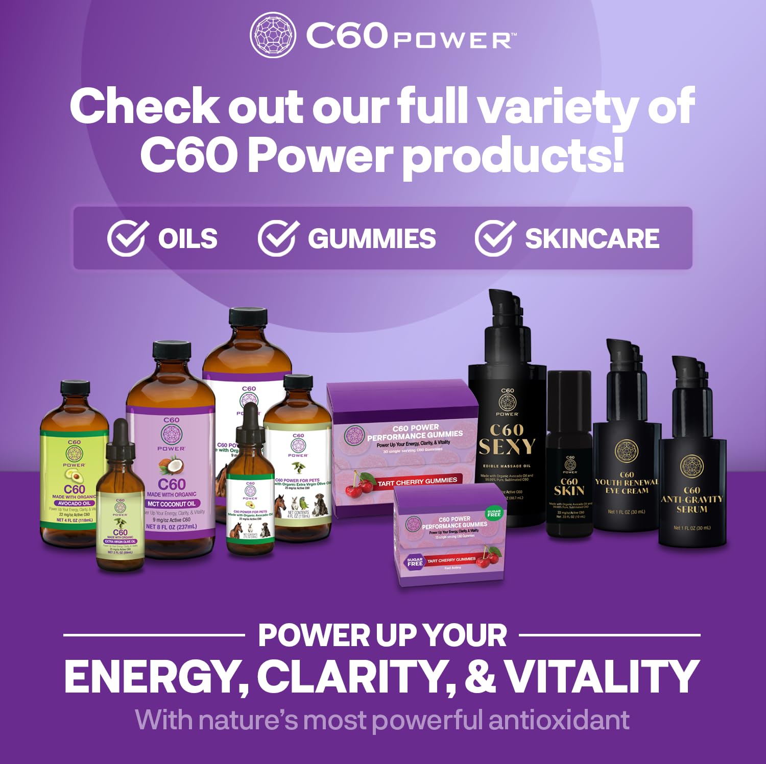 Organic Cinnamon Flavored C60 MCT Coconut Oil - Cold-Pressed with 99.99% Pure C60 Carbon Fullerenes for Energy & Focus (2oz)
