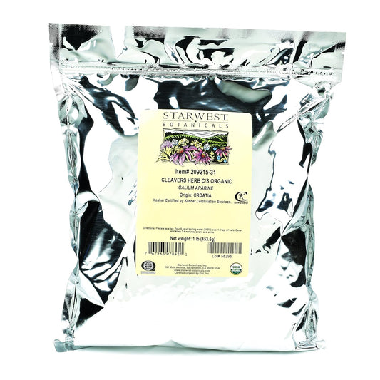 Organic Cleavers Herb C/S - 1 Pound by Starwest Botanicals