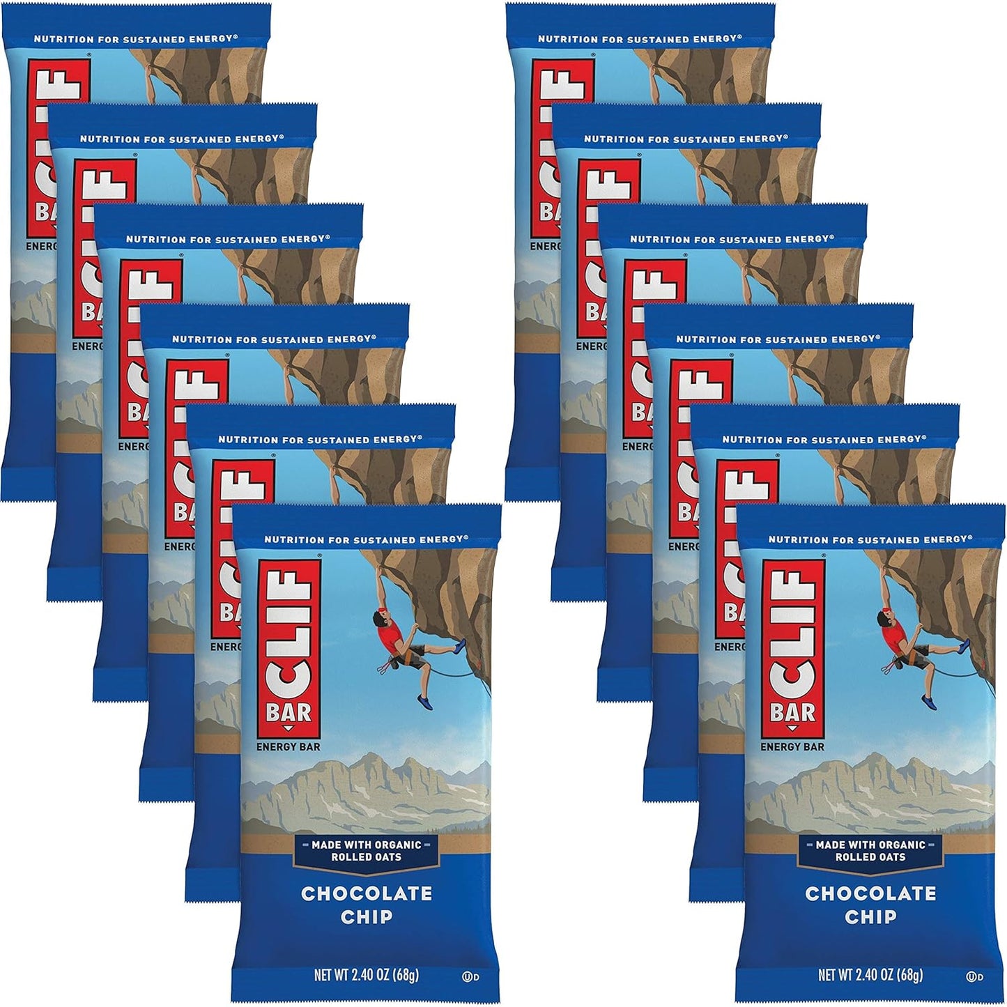 Organic Clif Bar Cool Mint Chocolate 2.4oz (12 Pack) - 70% Cocoa