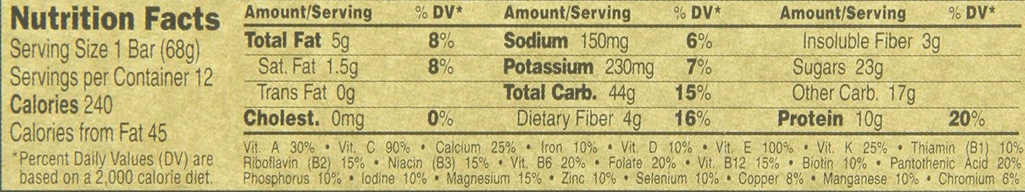 Organic Clif Bar Cool Mint Chocolate 2.4oz (12 Pack) - 70% Cocoa