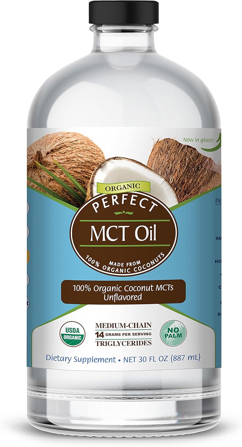 Organic Coconut MCT Oil - 30oz - Unflavored, Sustainable Energy for Body & Brain