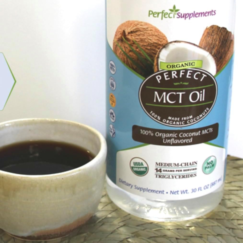 Organic Coconut MCT Oil - 30oz - Unflavored, Sustainable Energy for Body & Brain