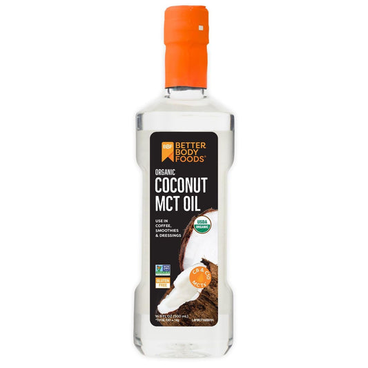 Organic Coconut MCT Oil for Energy Boosting, Keto-Friendly Diet - C8 & C10 - Gluten-Free - 16.9 oz