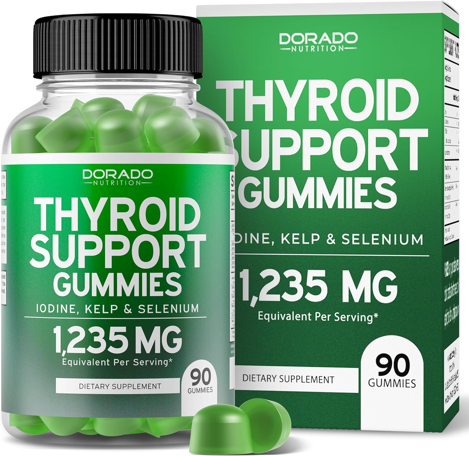 Organic Coconut Shell Activated Charcoal Gummies for Detox Support & Thyroid Health - 200mg Detox Cleanse Gummies