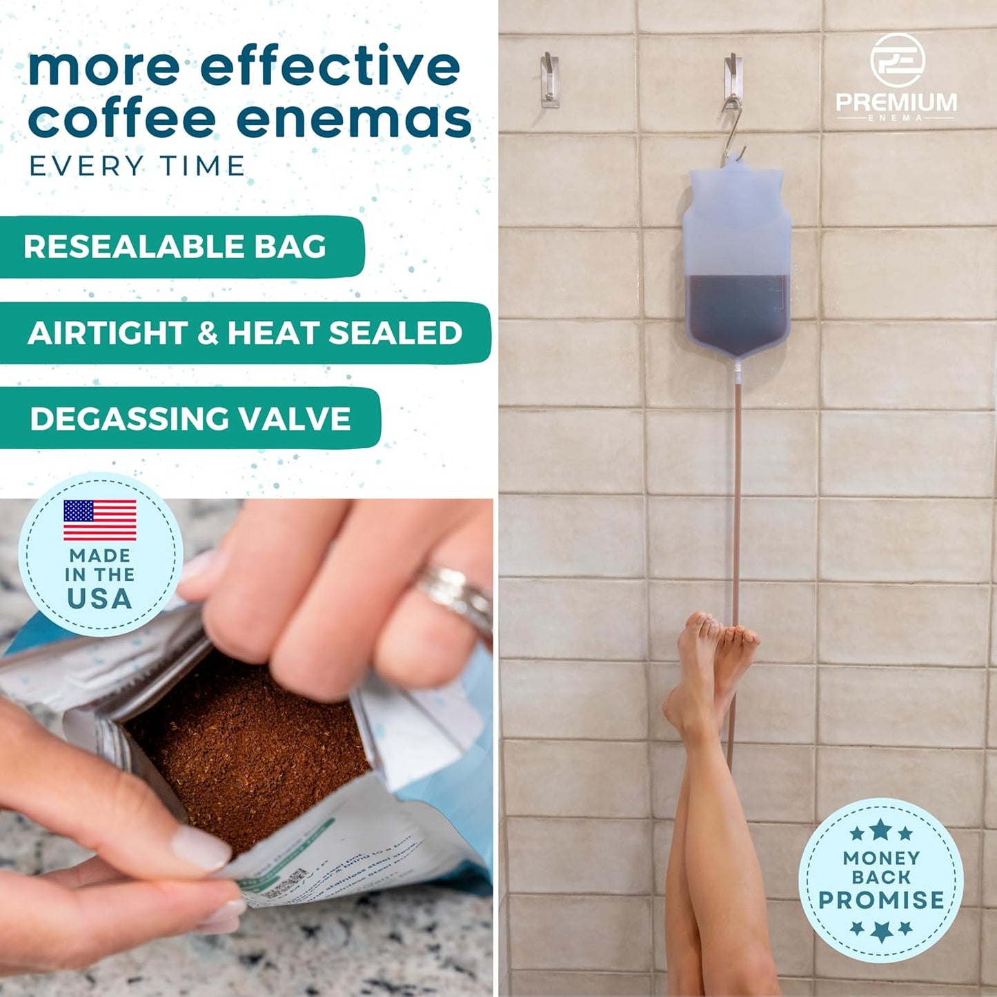 Organic Coffee Enema Solution - Light Roast, Medium Ground, Specialty Grade. Rich in Palmitic Acid and Caffeine. Perfect for Gerson Therapy, Liver Detox, and Colon Cleansing - 1 Lb