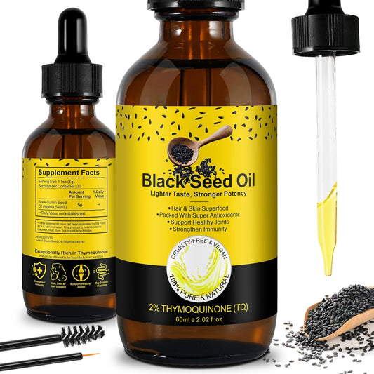 Organic Cold Pressed Black Seed Oil with High TQ for Hair Growth and Skin Care