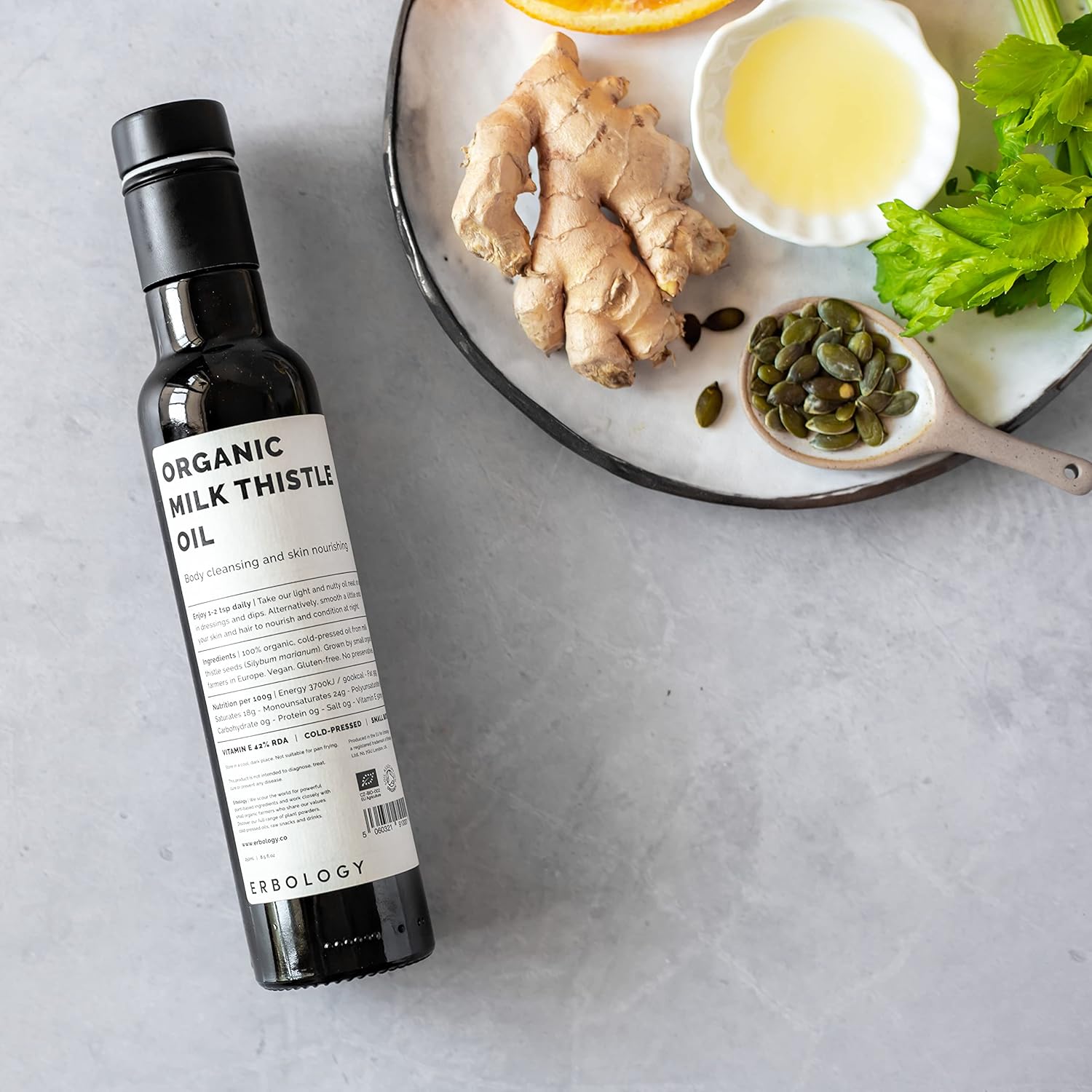 Organic Cold-Pressed Milk Thistle Oil - 8.5 fl oz Bottle - High Vitamin E Content - Detoxifying - Non GMO - Farm Fresh - No Additives