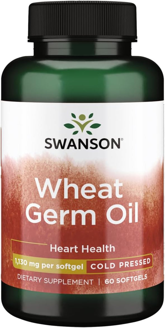 Organic Cold-Pressed Wheat Germ Oil Capsules - 1130mg, 60 Softgels
