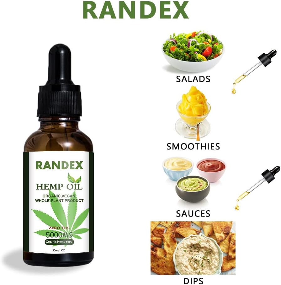 Organic Cold-Pressedmetabolism boosterOil 5000mg (2 Pack) - Omega 3-6-9 Rich Drops - USA Made