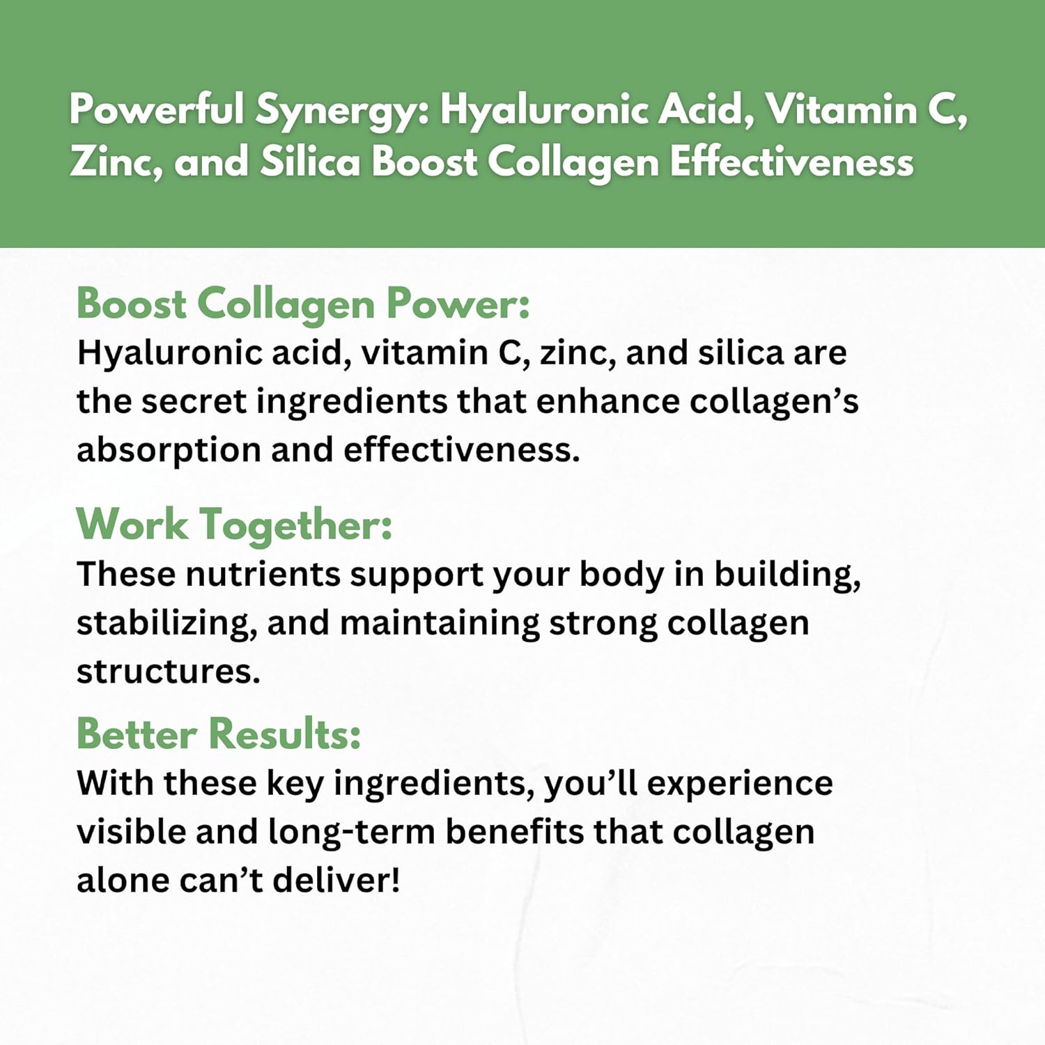 Organic Collagen Peptides Powder with Vitamin C & Hyaluronic Acid for Skin, Hair, and Joints - High Absorption Hydrolyzed Blend - Made in USA