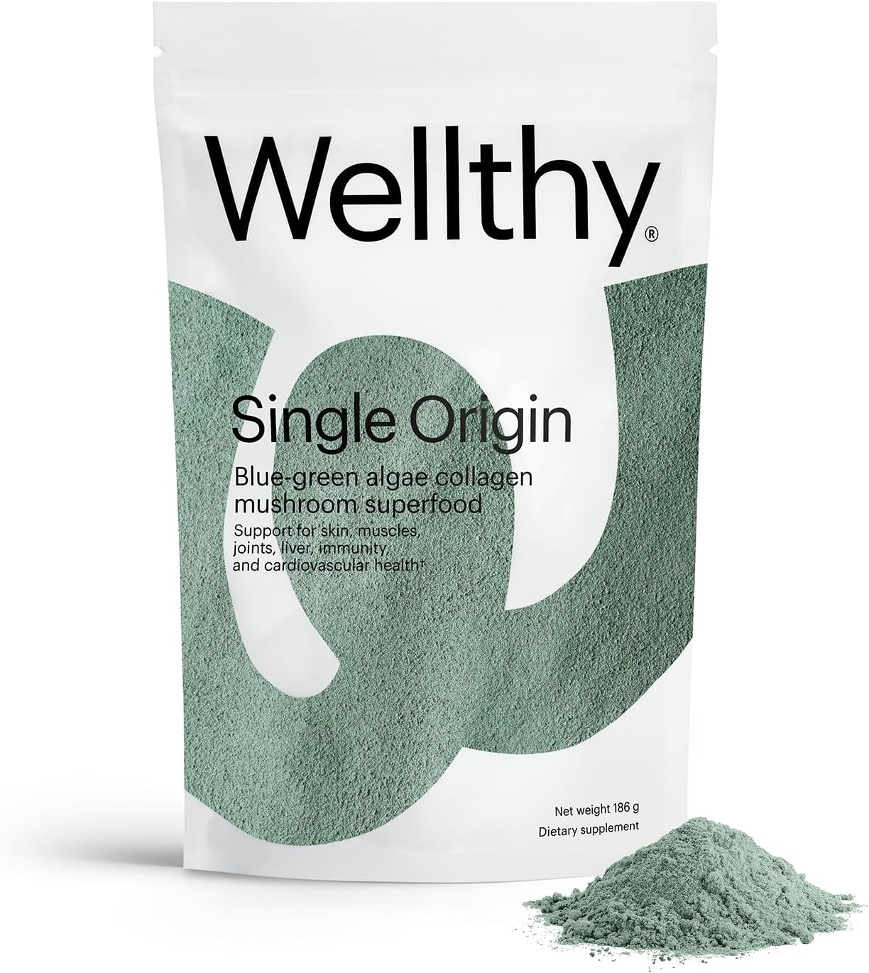 Organic Collagen Superfood Powder with Blue-Green Algae, Mushroom Extracts, and Matcha - Supports Detox & Immunity, Allergen-Free & Non-GMO