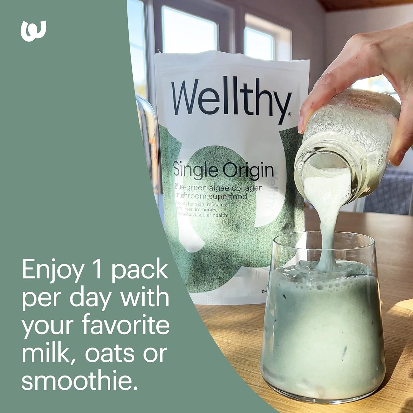 Organic Collagen Superfood Powder with Blue-Green Algae, Mushroom Extracts, and Matcha - Detox & Immunity Support, Allergen-Free & Non-GMO