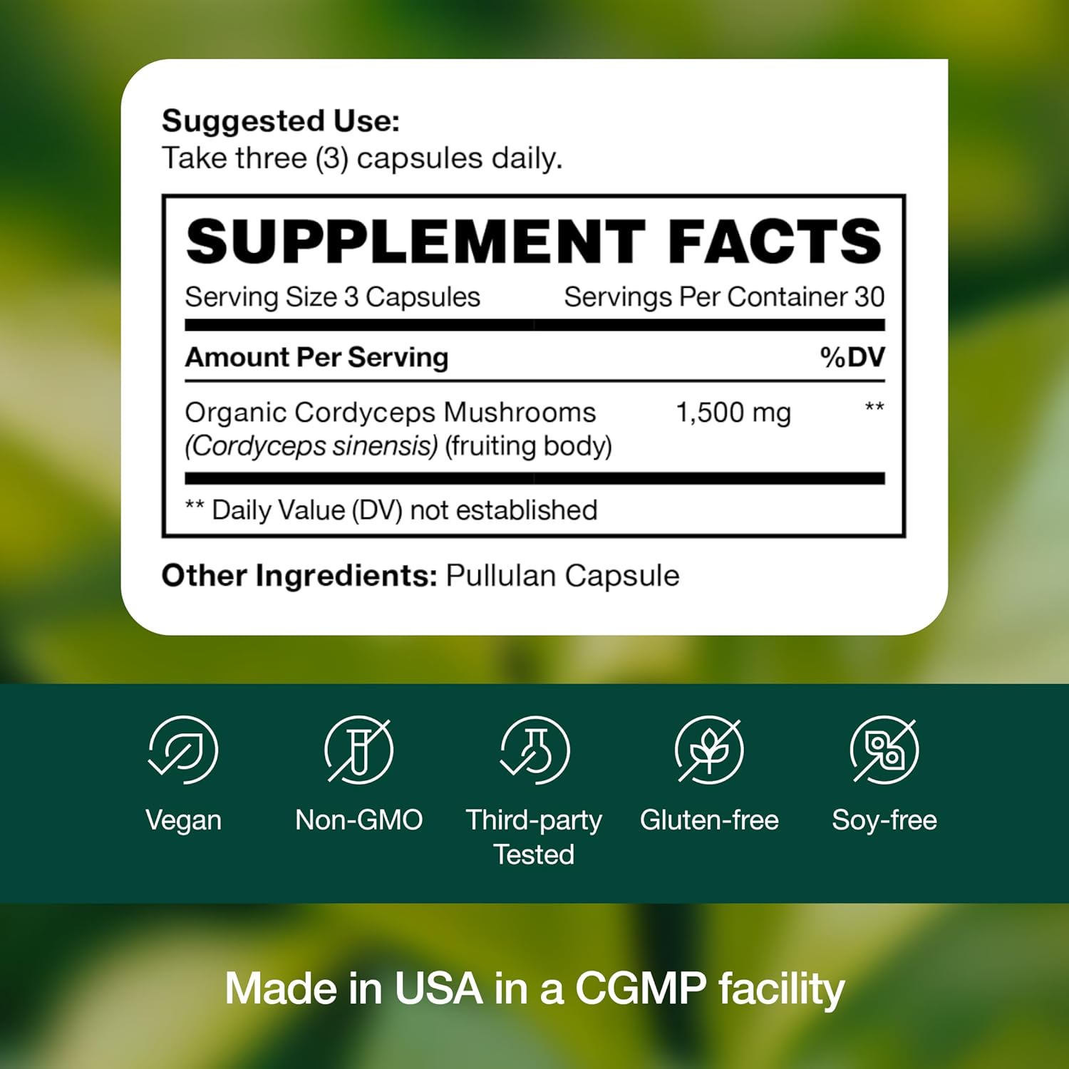 Organic Cordyceps Capsules - 1500mg Per Serving - Energy & Stamina Support - Rich in Alpha Glucan - Vegan, Non GMO - 90 Capsules - BoostGo Australia