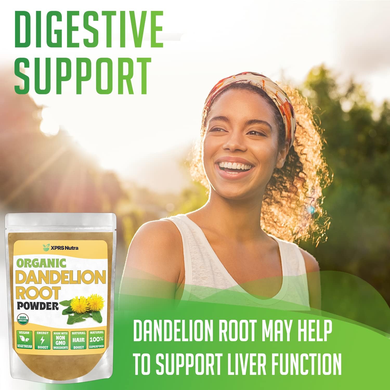 Organic Dandelion Root Powder - Vegan Antioxidant Liver Support - Tea & Beverage Boost - Immune Boosting Powder (16 oz)
