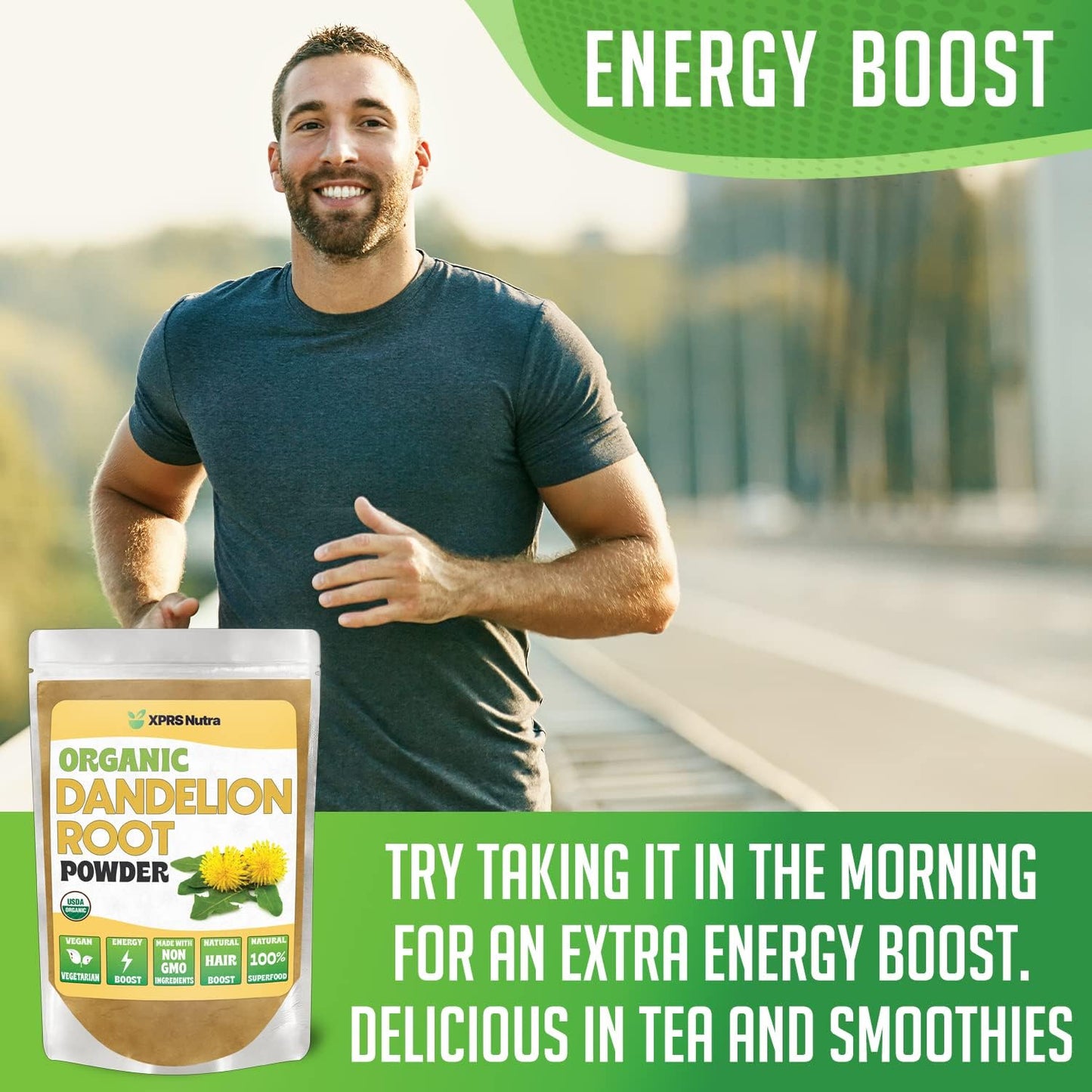 Organic Dandelion Root Powder - Vegan Antioxidant Liver Support - Tea & Beverage Boost - Immune Boosting Powder (16 oz)